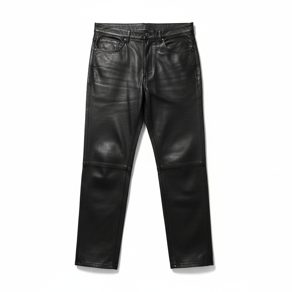 NWT Men's Black Leather Pants
